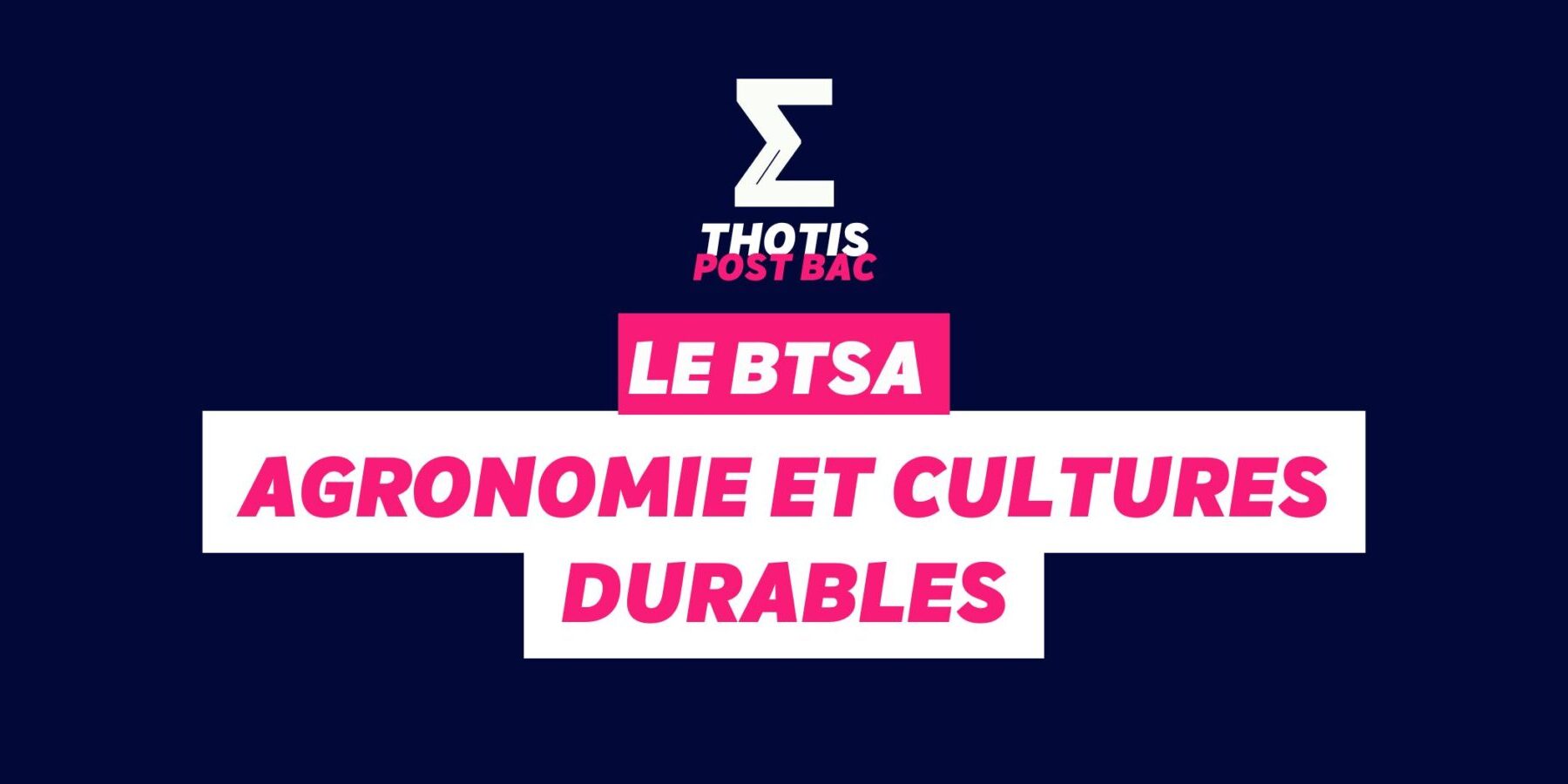 BTSA Agronomie et cultures durables