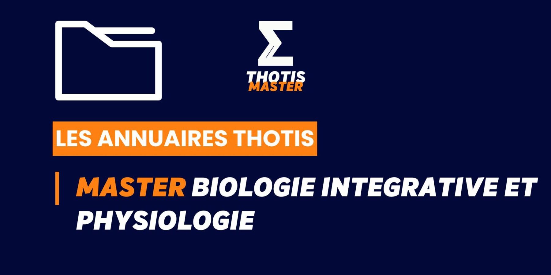 Annuaire – Master Biologie integrative et physiologie