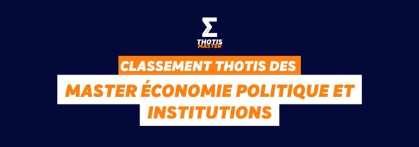Classement master Économie politique et institutions