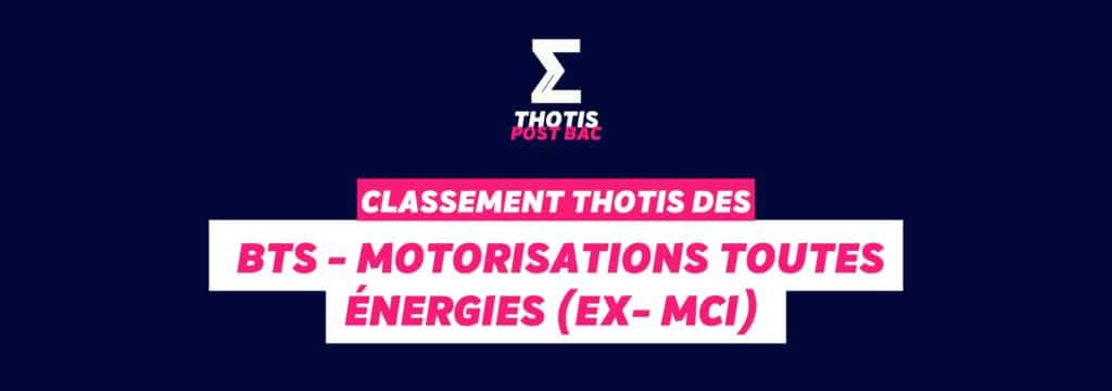 Classement BTS - Motorisations toutes énergies (ex- MCI)