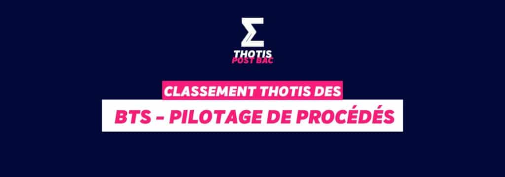 Classement BTS - Pilotage des procédés