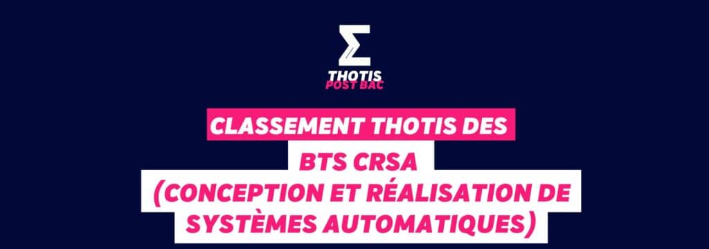 Classement Thotis des BTS CRCI (Conception et réalisation en chaudronnerie industrielle) en 2025 (1)