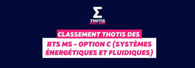 Classement Thotis des BTS Systèmes énergétiques et fluidiques en 2025