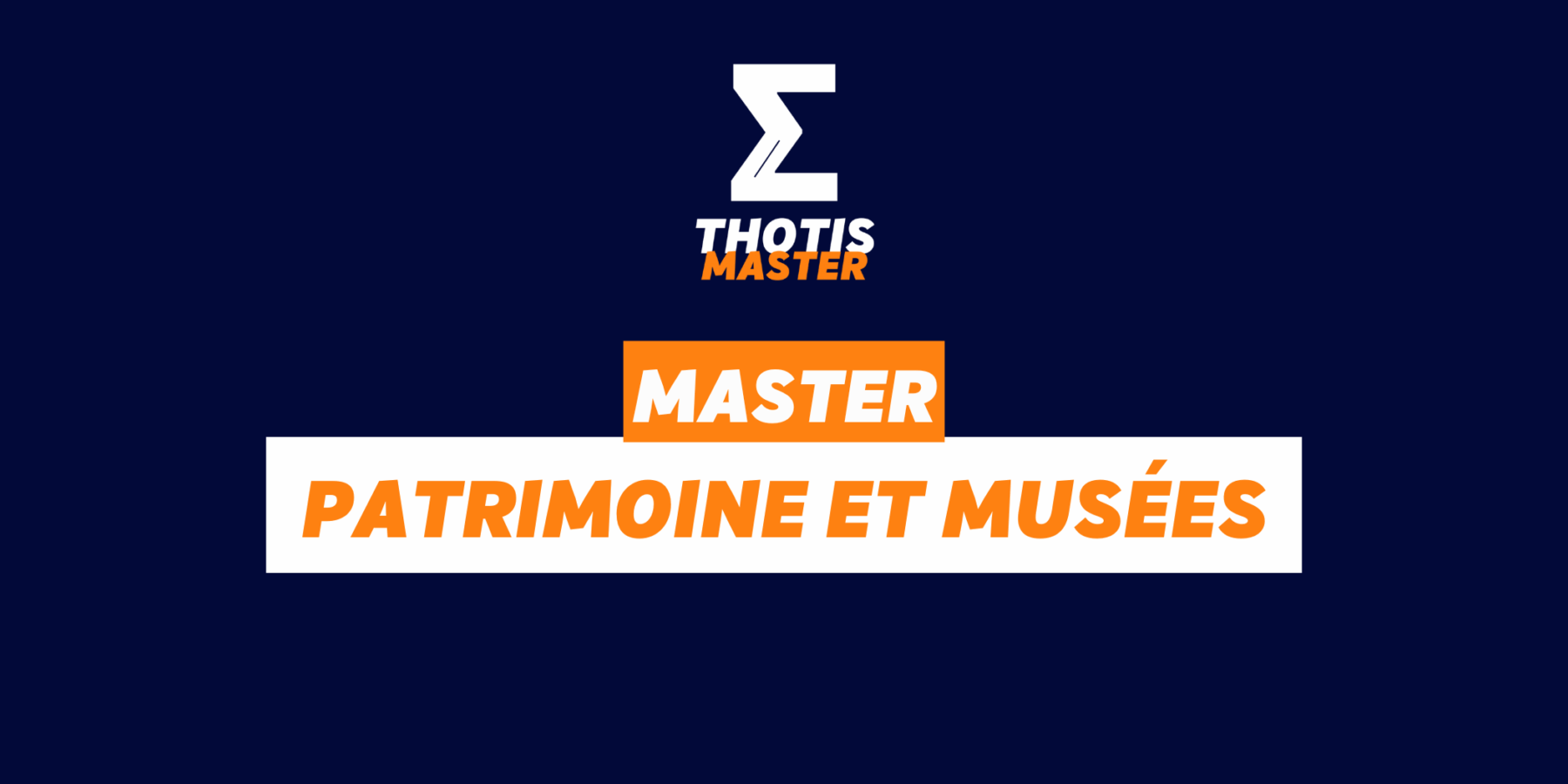master patrimoine et musées