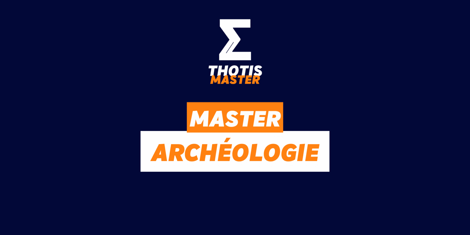 master archéologie