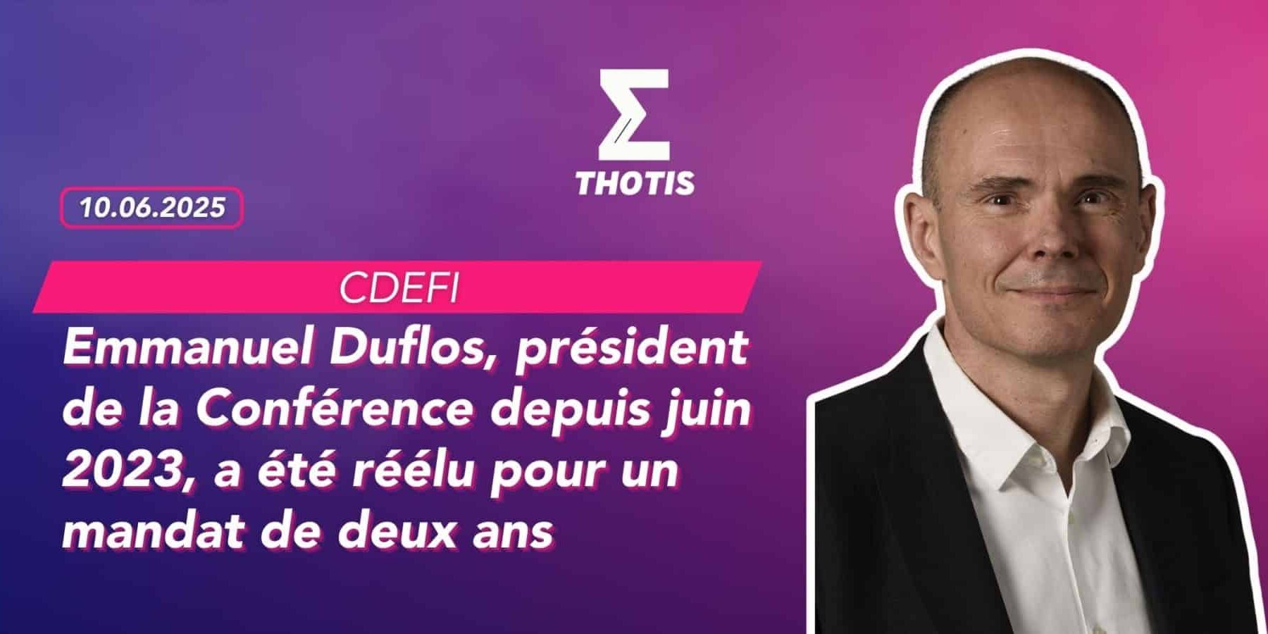 CDEFI, Emmaunel Duflos réélu