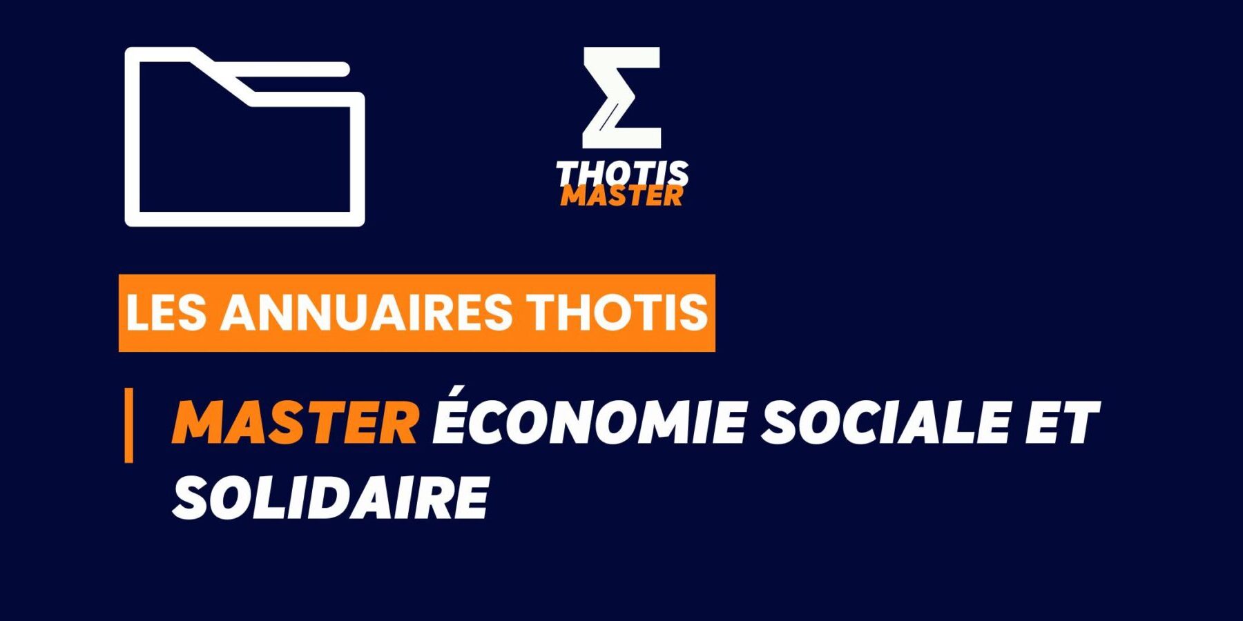 Thotis Annuaire - Master Économie sociale et solidaire