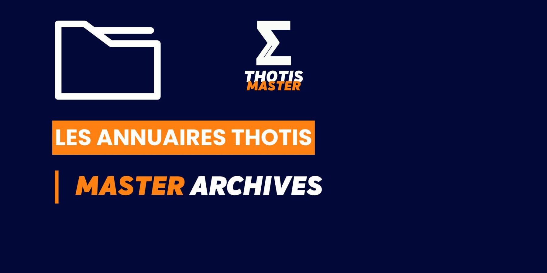 Annuaire Thotis - Master Archives en 2025