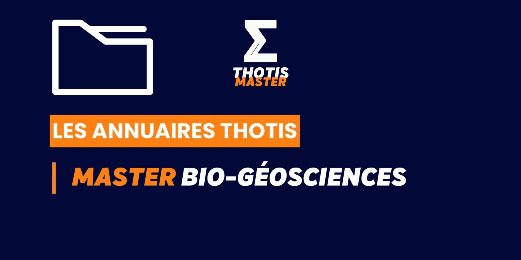 Annuaire Thotis - Master Bio-Géosciences en 2025