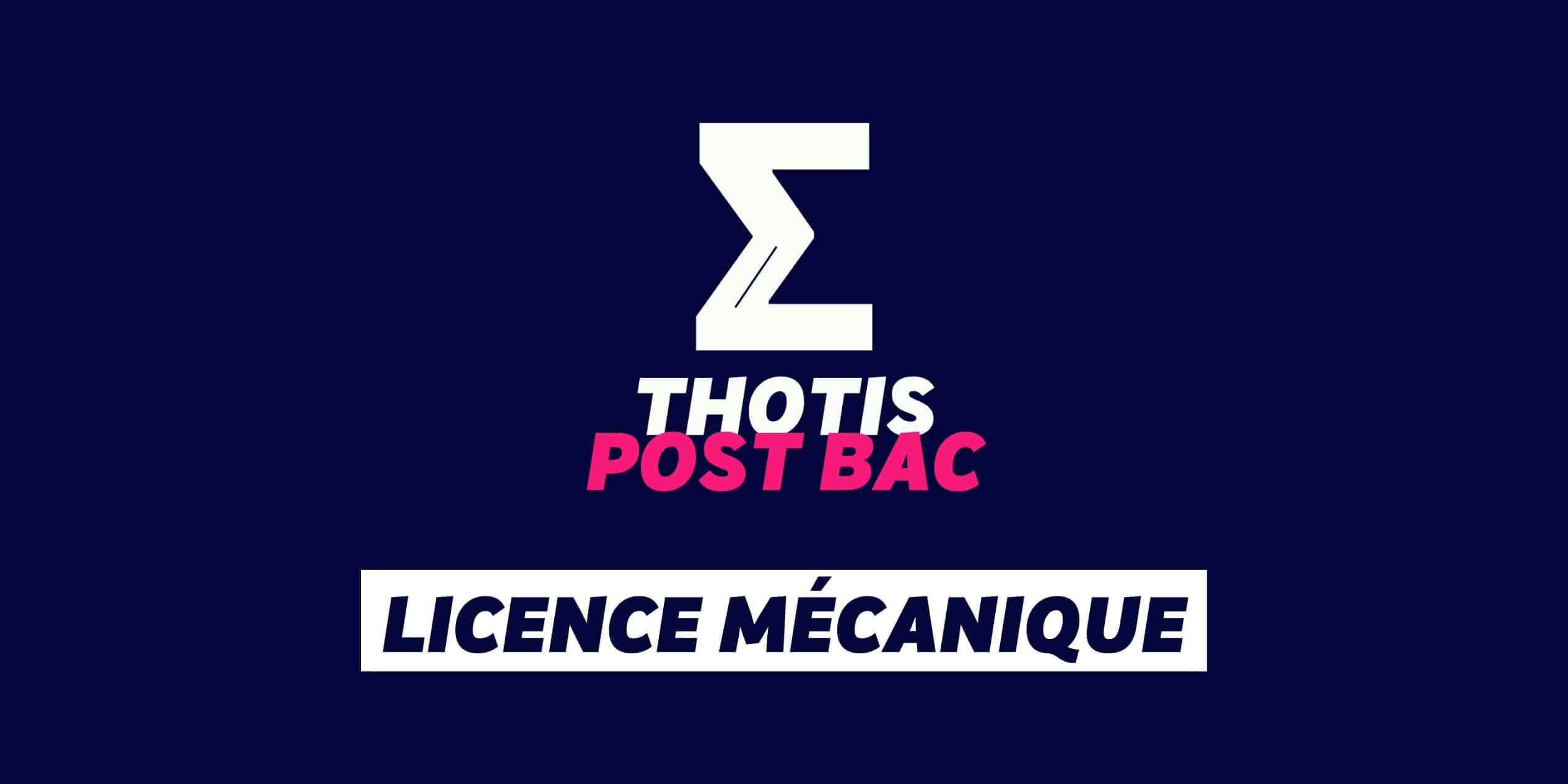 La licence Mécanique