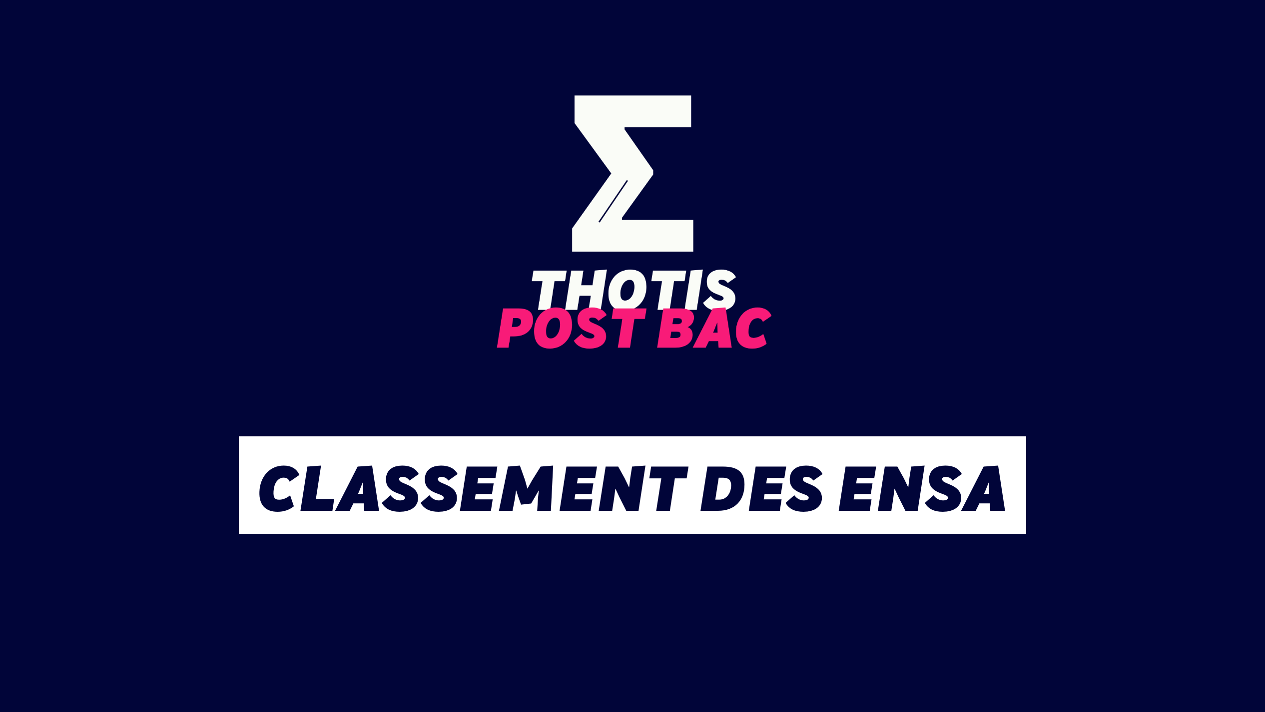 Classement des ENSA