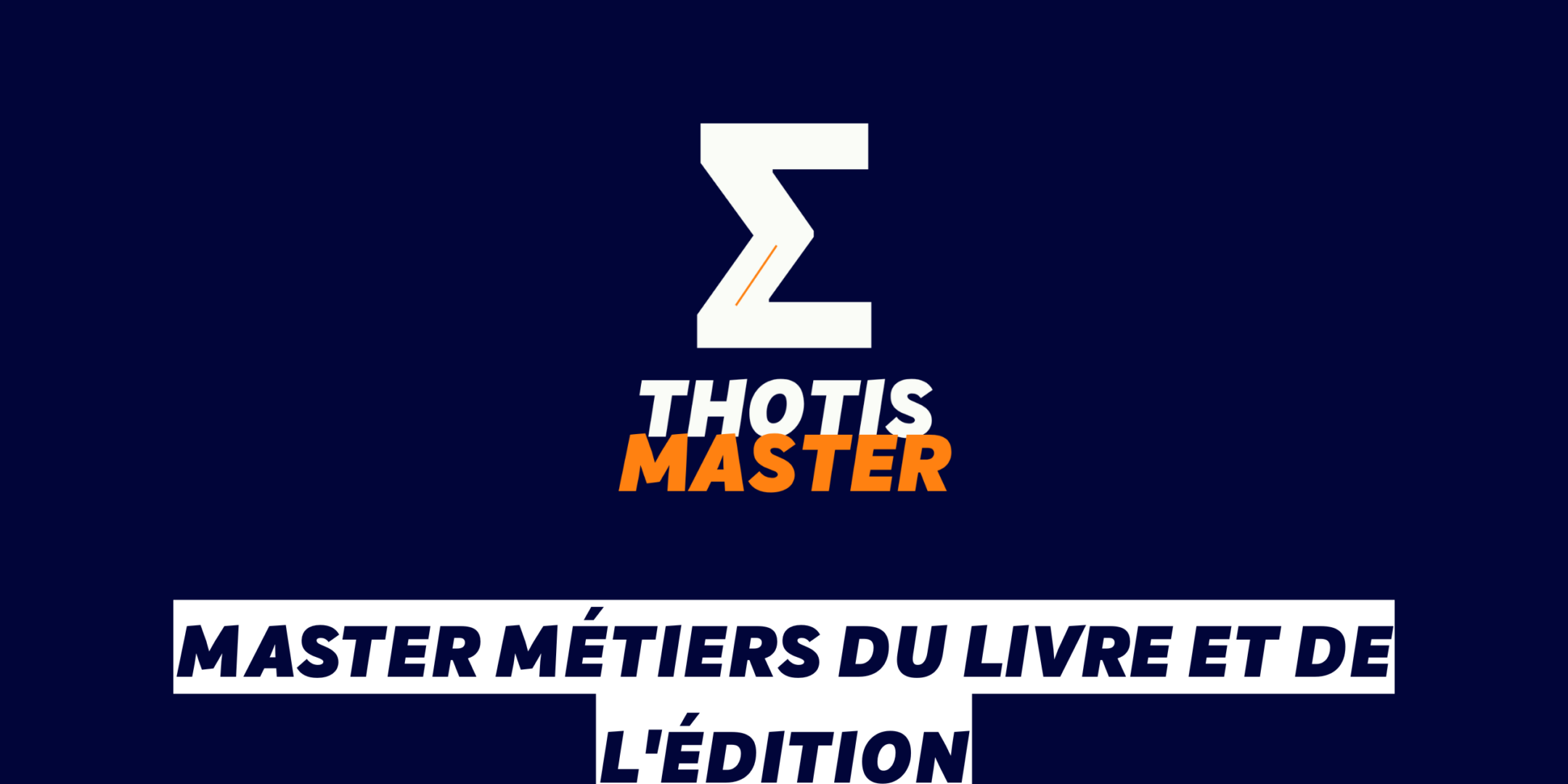 Master Métiers du livre et de l’édition