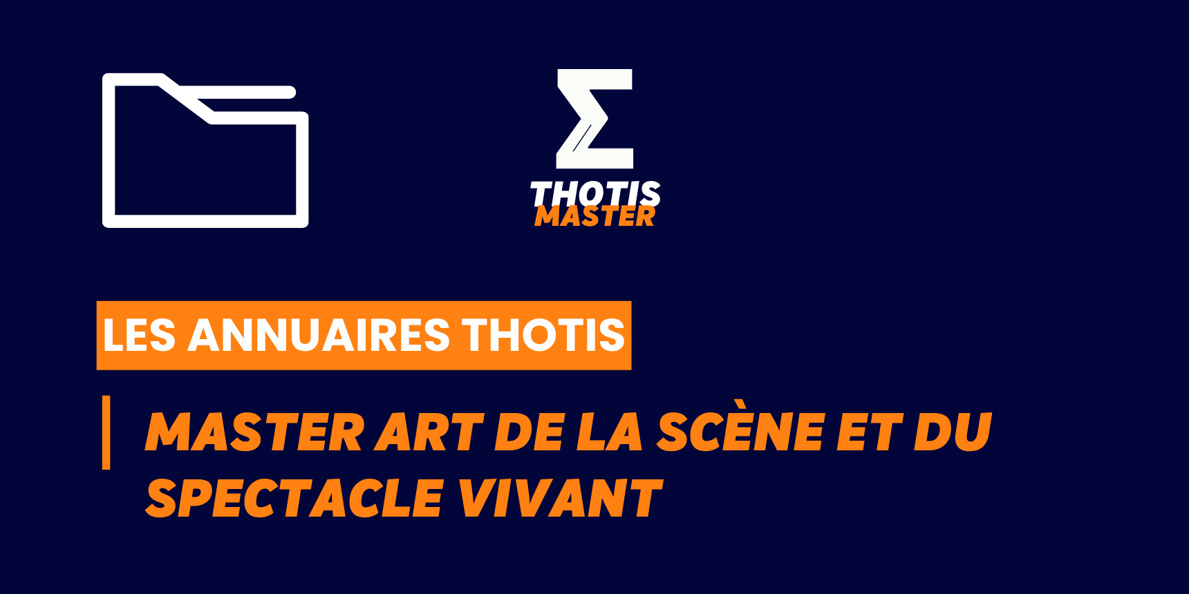 Annuaire Master Art de la scène et du spectacle vivant