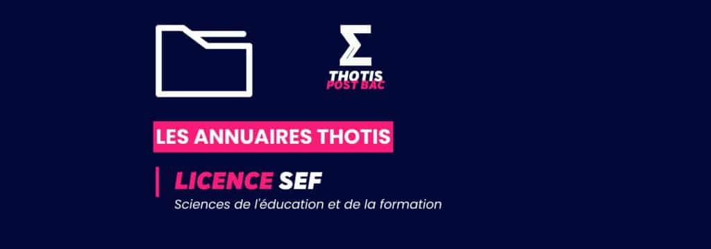 Annuaire Thotis - Licence SEF