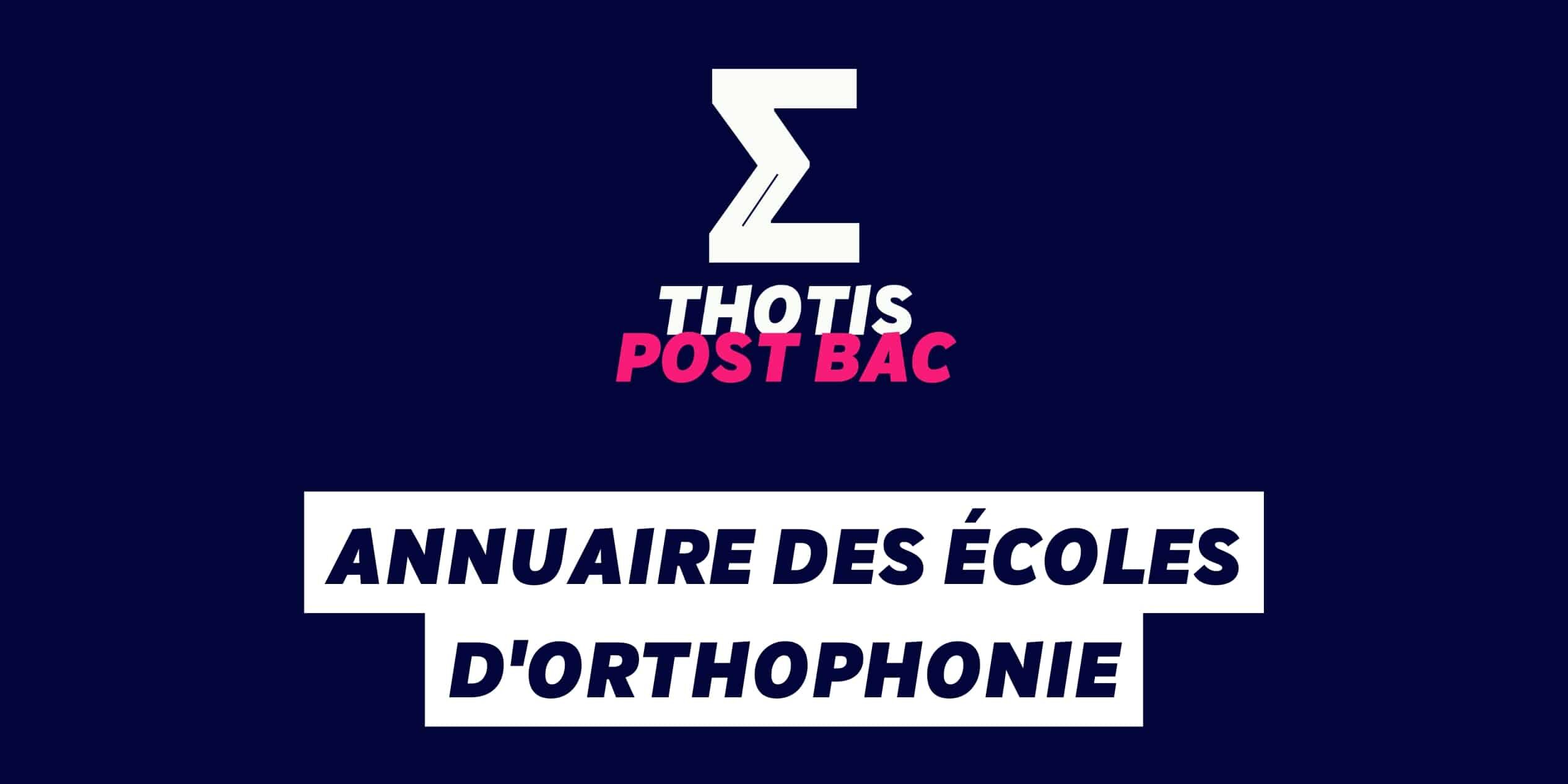 Annuaire des écoles d'Orthophonie