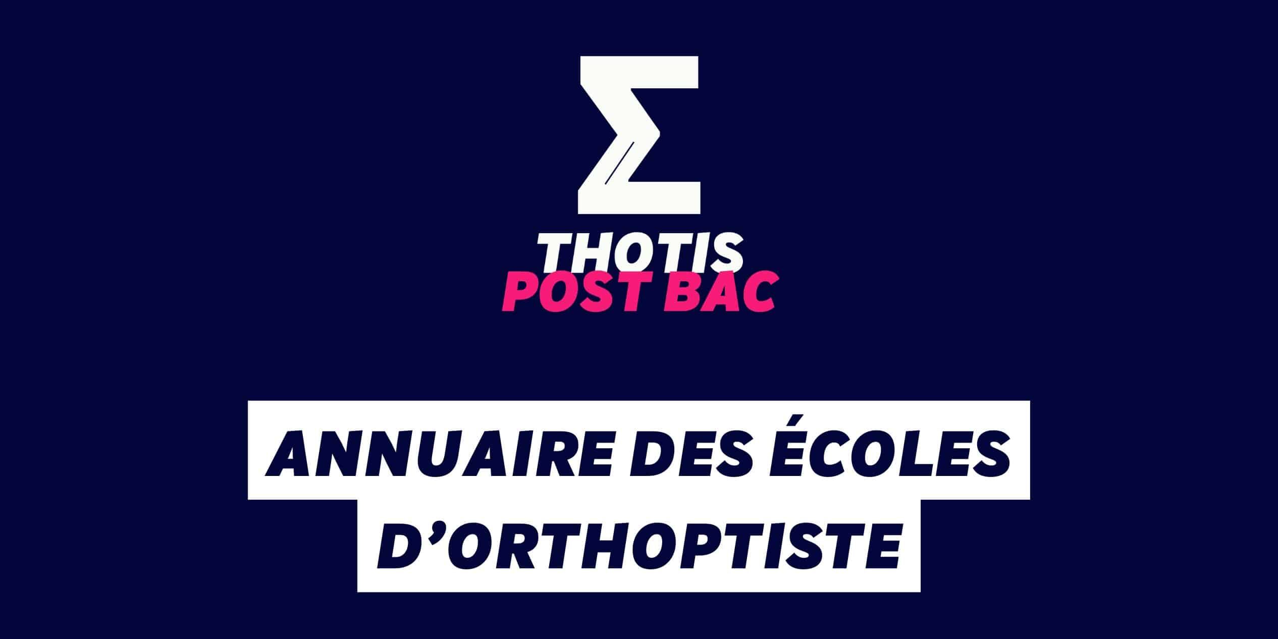 Annuaire des écoles d’orthoptiste