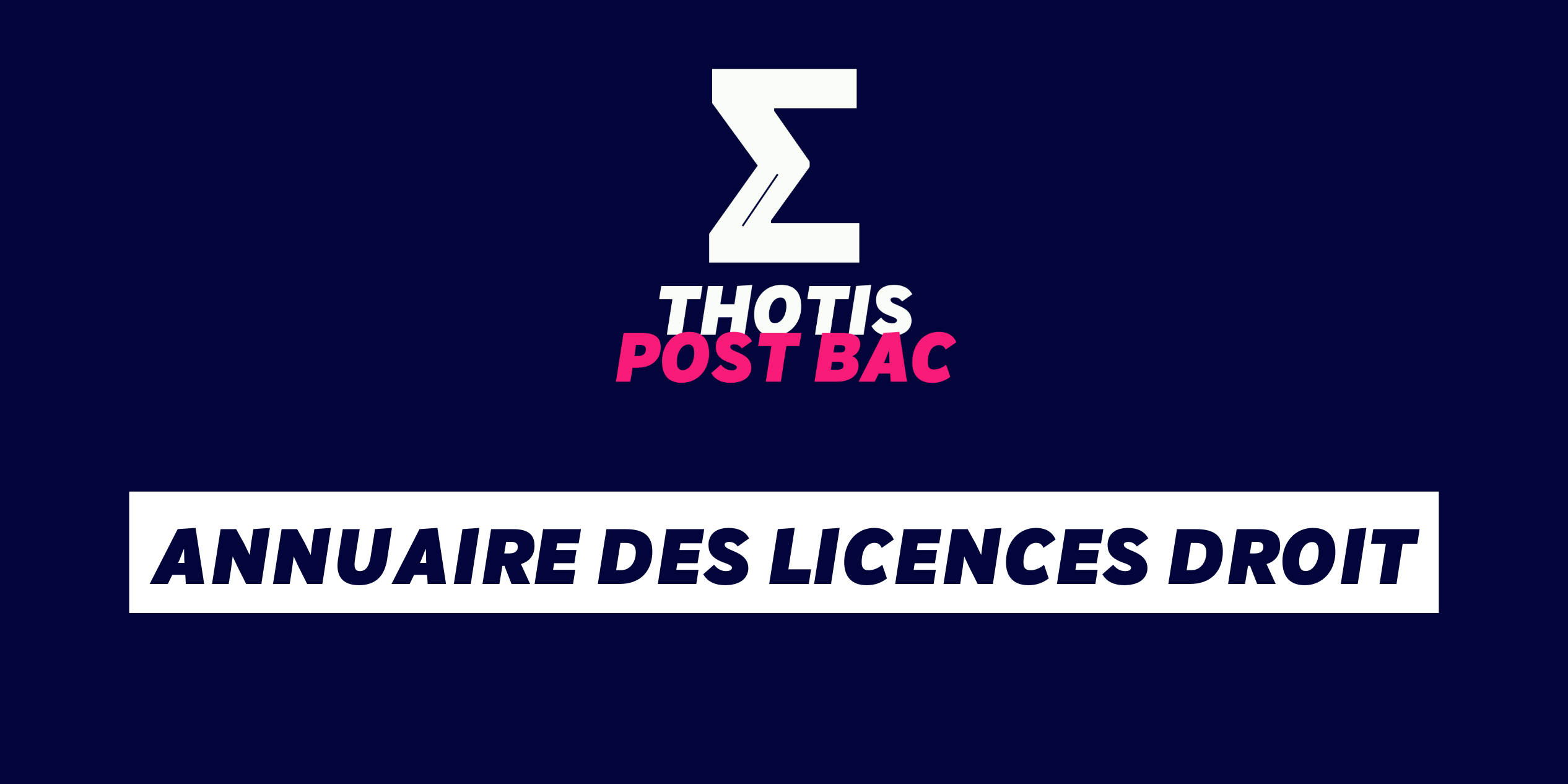 Annuaire des licences Droit Annuaire des licences Droit