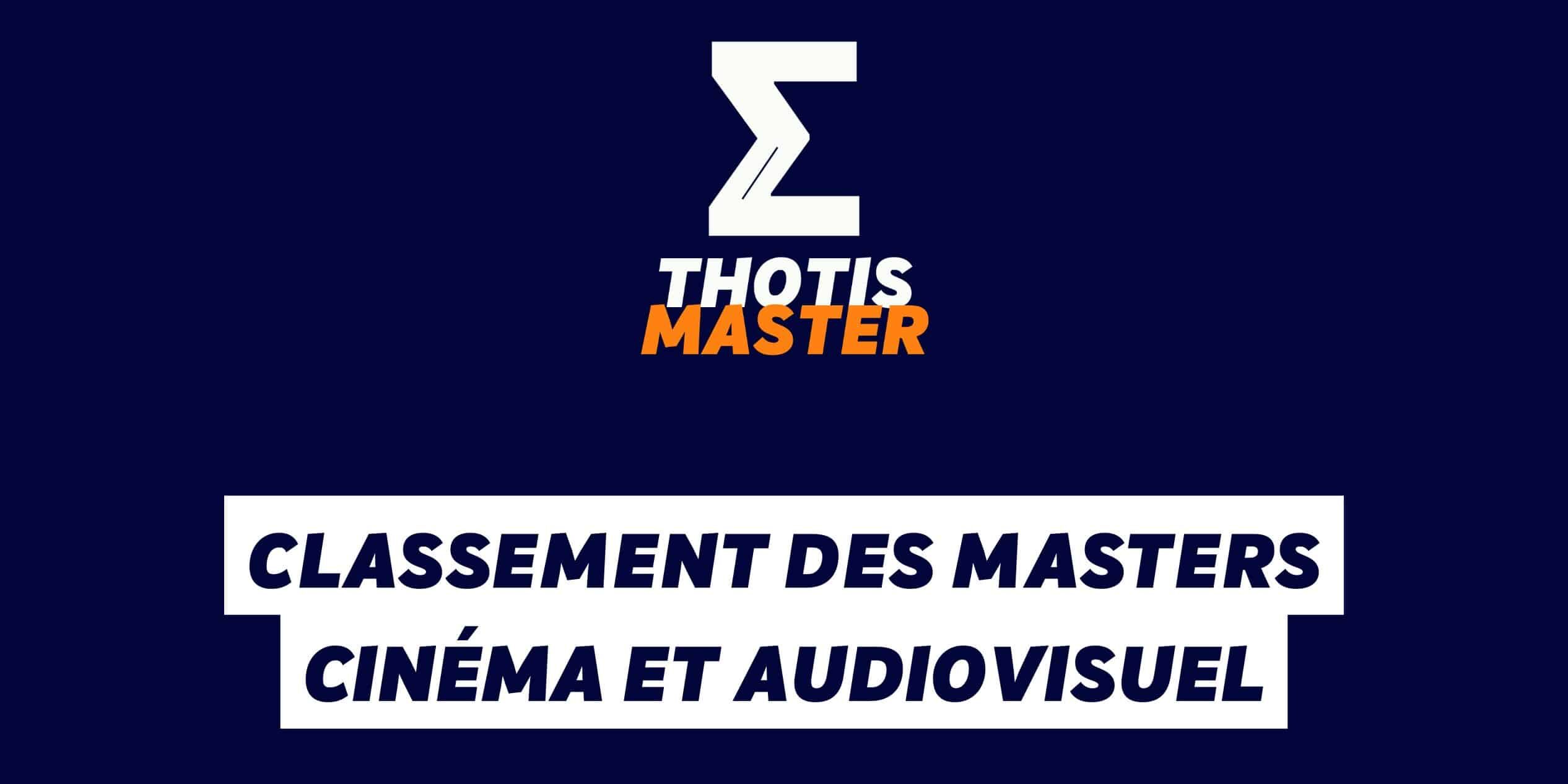 Classement des masters Cinéma et audiovisuel