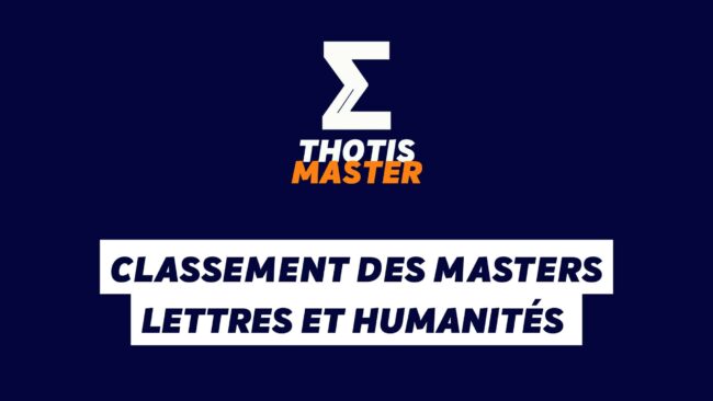Classement des masters Lettres et humanités