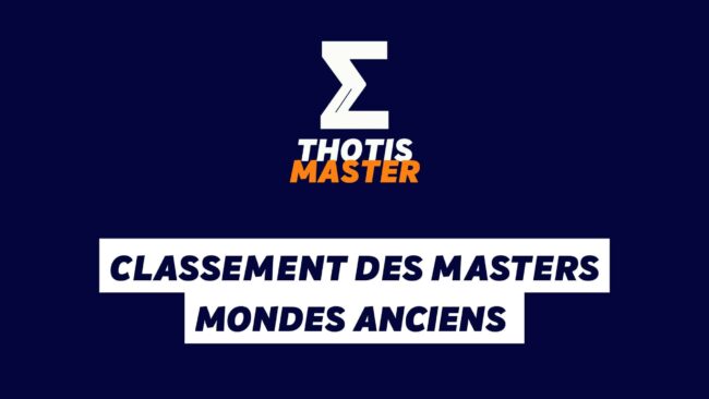 Classement des masters Mondes anciens