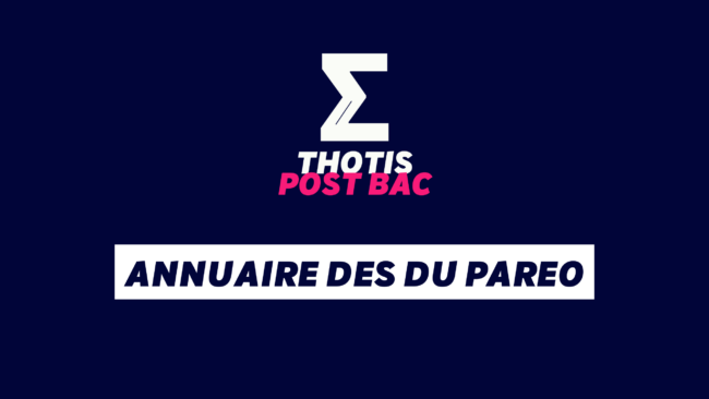 _THOTIS Annuaire des DU PAREO