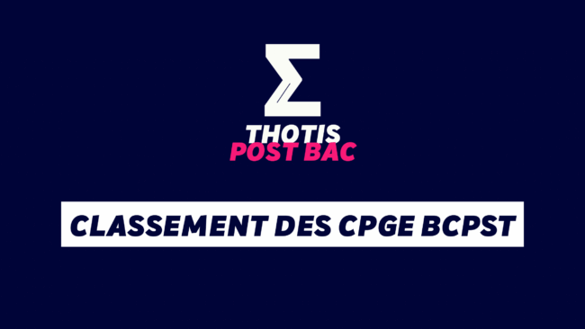 THOTIS Classement des CPGE BCPST