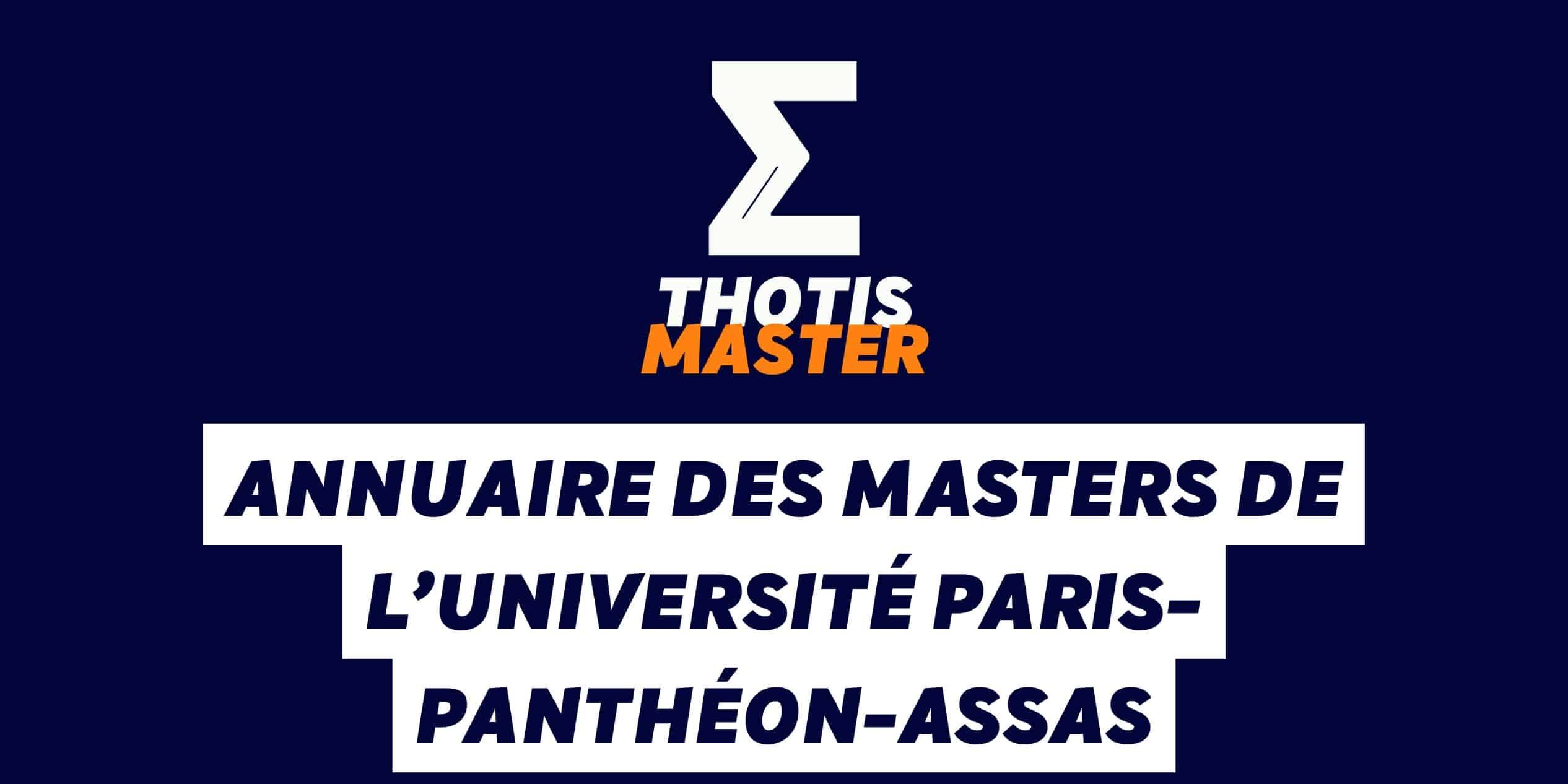 Annuaire des masters de l’université Paris- Panthéon-Assas