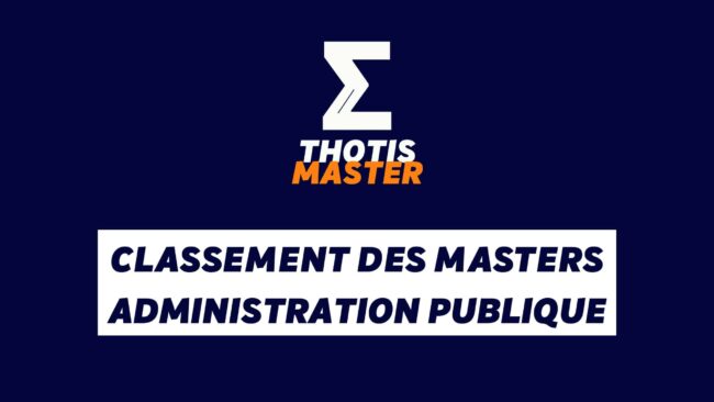 Classement des masters administration publique
