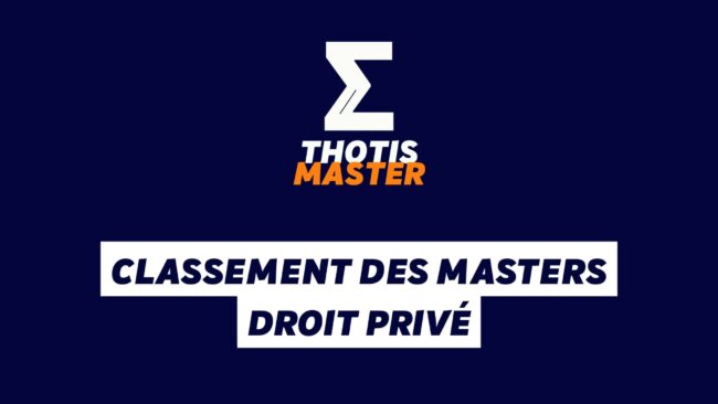 Classement des masters droit privé