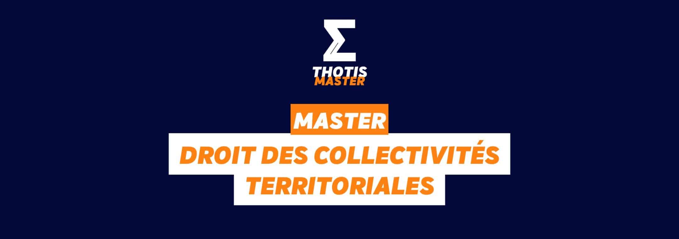 Master Droit des collectivités territoriales