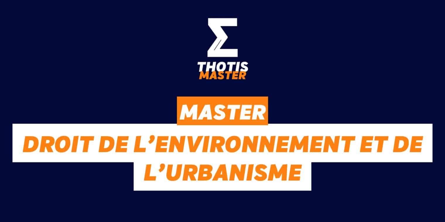 Master droit de l’environnement et de l’urbanisme