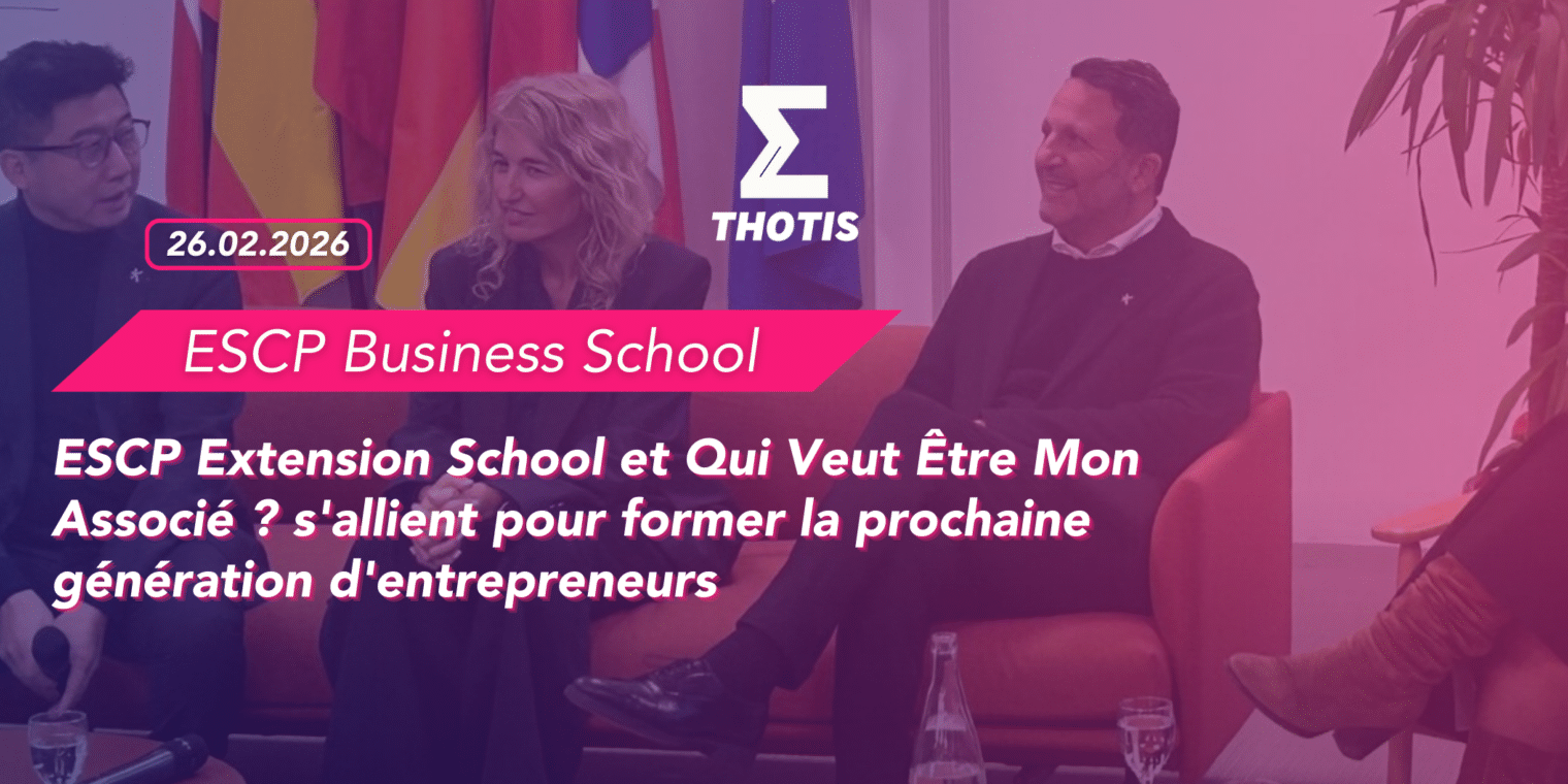 V2ESCP Extension School et Qui Veut Être Mon Associé s’allient pour former la prochaine génération d’entrepreneurs