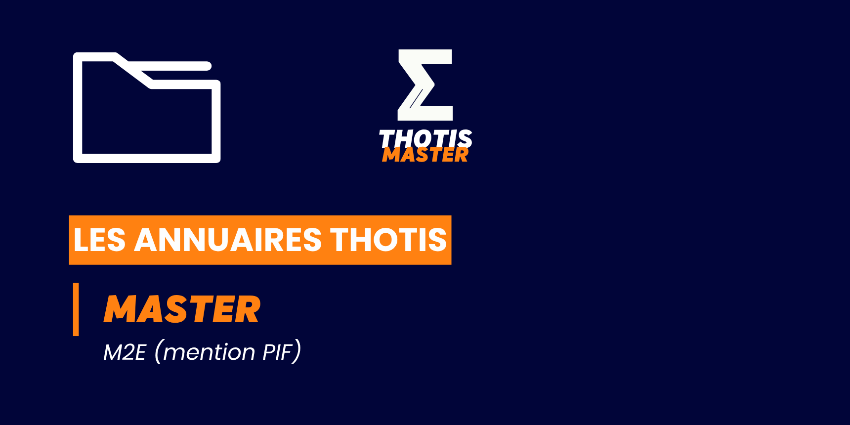 Annuaire Master M2E (mention PIF)