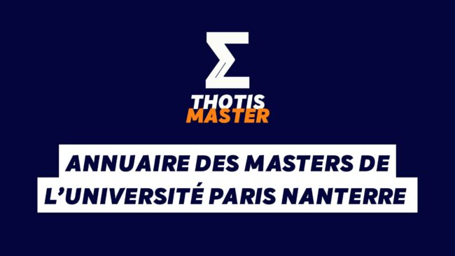 Annuaire des masters de l'Université Paris Nanterre