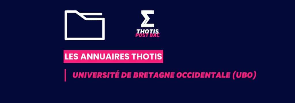 Annuaires Thotis - Université de Bretagne Occidentale (UBO)