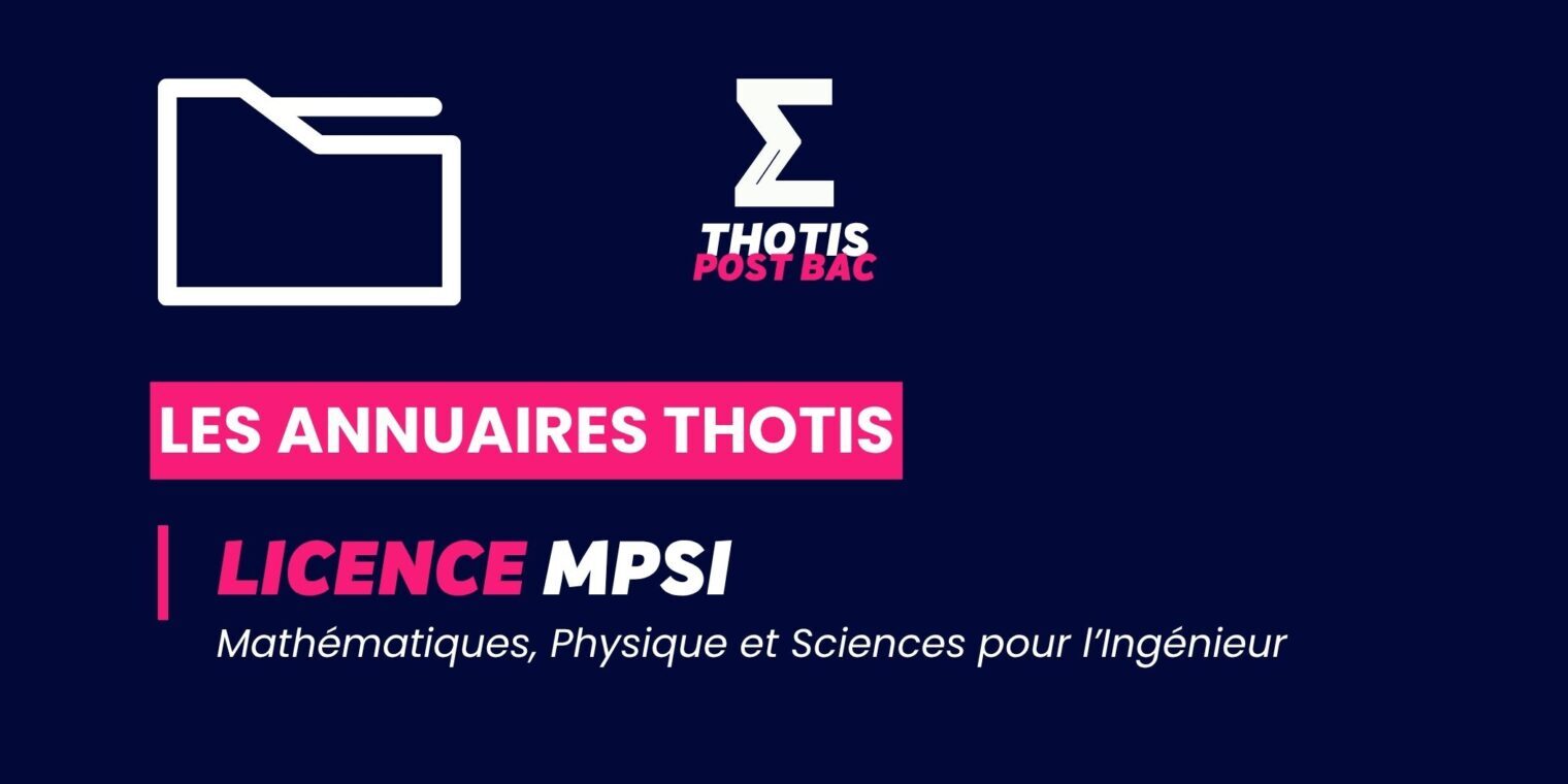 Annuaire Thotis - Licence MPSI