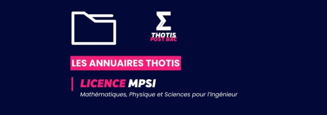 Annuaire Thotis - Licence MPSI
