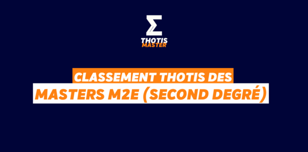 Classement Master M2E (Second degré)