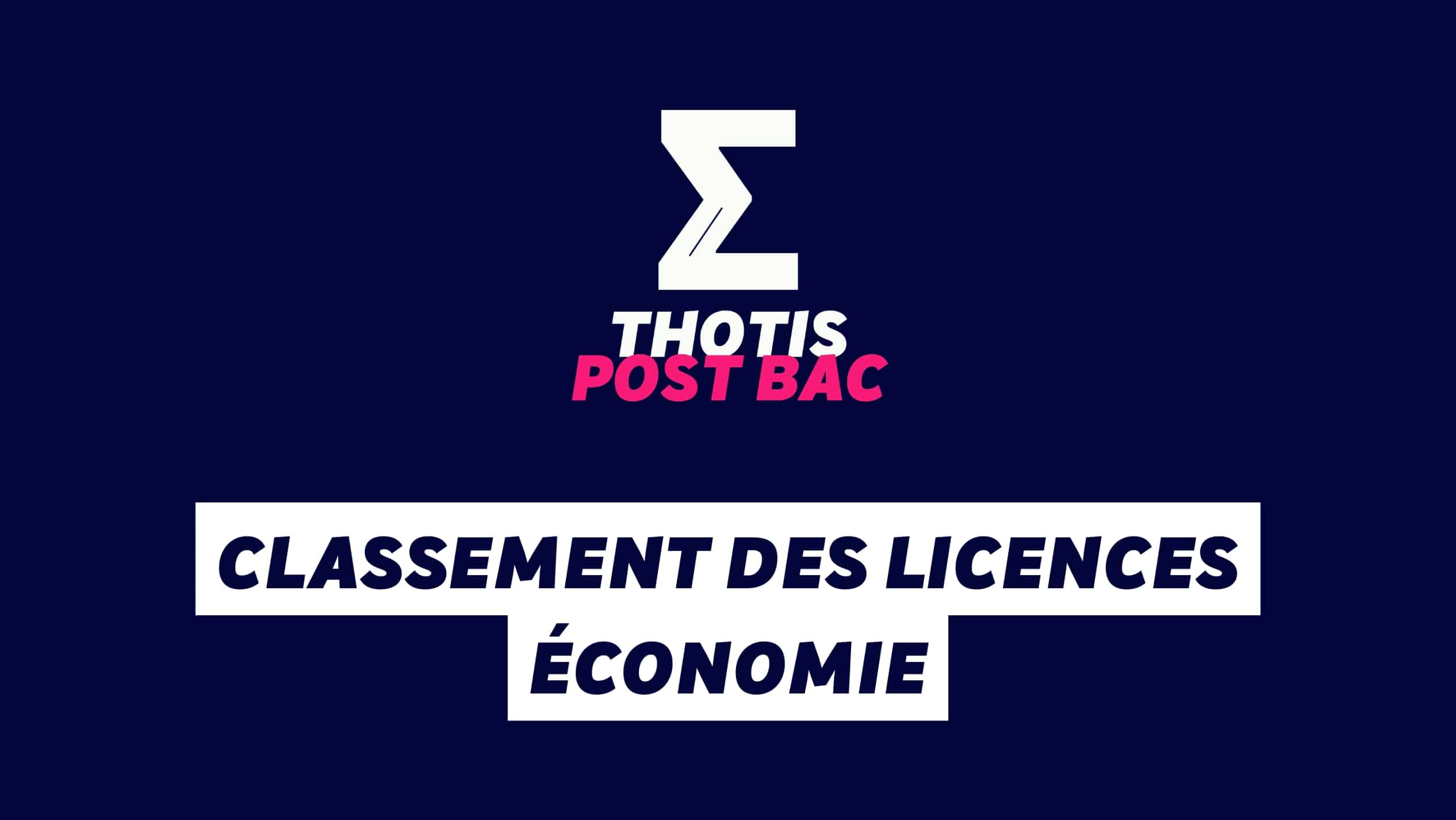 Classement des licences ÉCONOMIE
