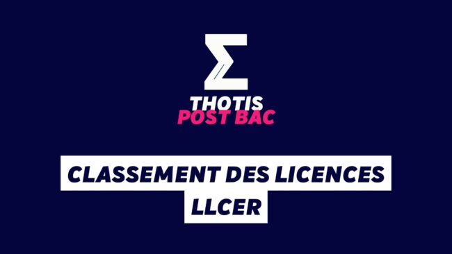 Classement des licences LLCER