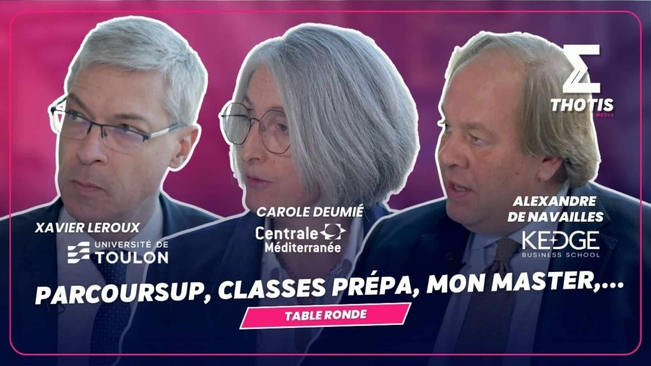 Parcoursup, classes préparatoires, Mon Master... Table ronde de l'ESR #2