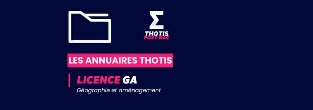 Annuaire Thotis - Licence Géographie et aménagement