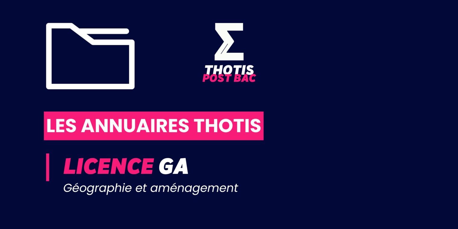 Annuaire Thotis - Licence Géographie et aménagement