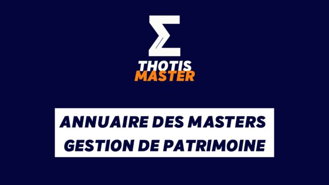 Annuaire des masters Gestion de patrimoine