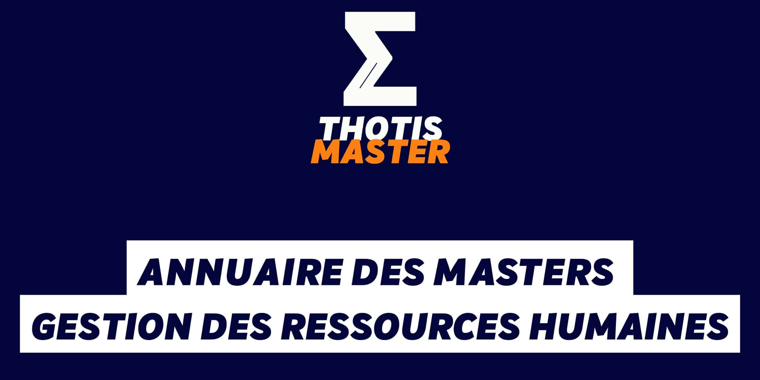 Annuaire des masters Gestion des ressources humaines