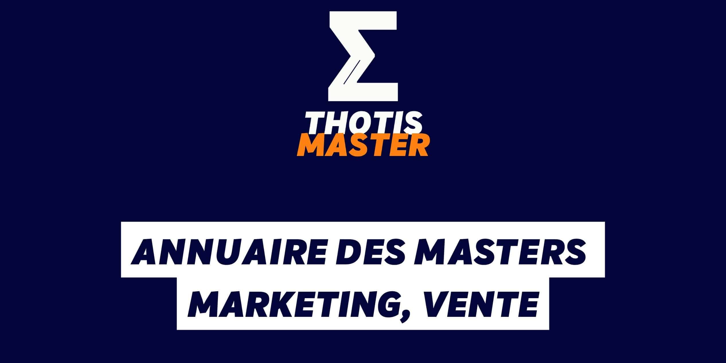 Annuaire des masters Marketing, vente