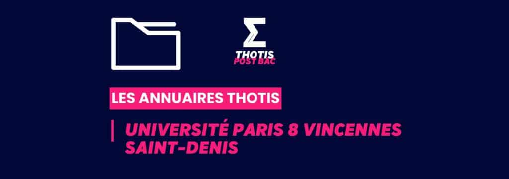 Annuaires Thotis - Université Paris 8 Vincennes saint-Denis