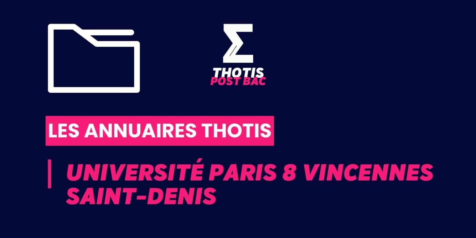 Annuaires Thotis - Université Paris 8 Vincennes saint-Denis