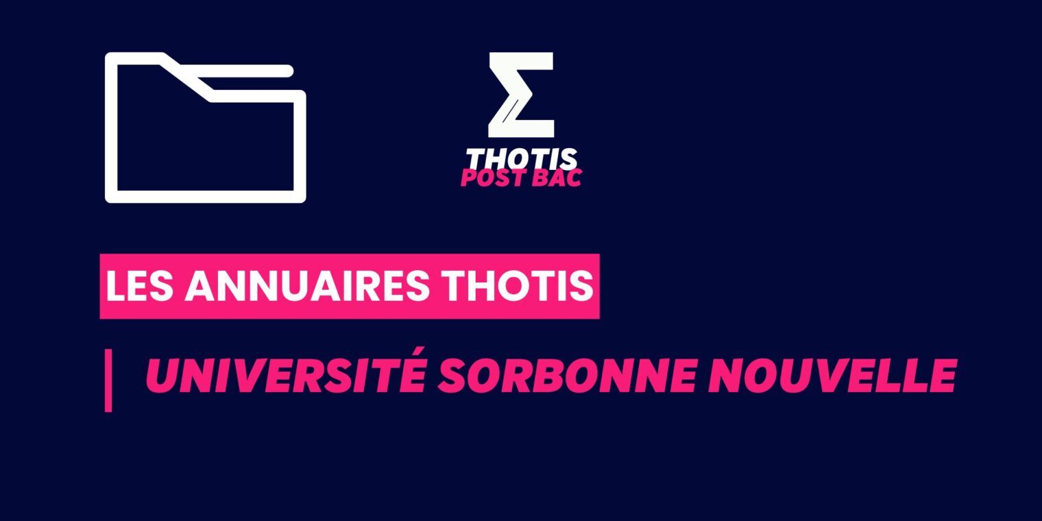 Annuaires Thotis – Université Sorbonne Nouvelle Annuaires Thotis - Université Sorbonne Nouvelle