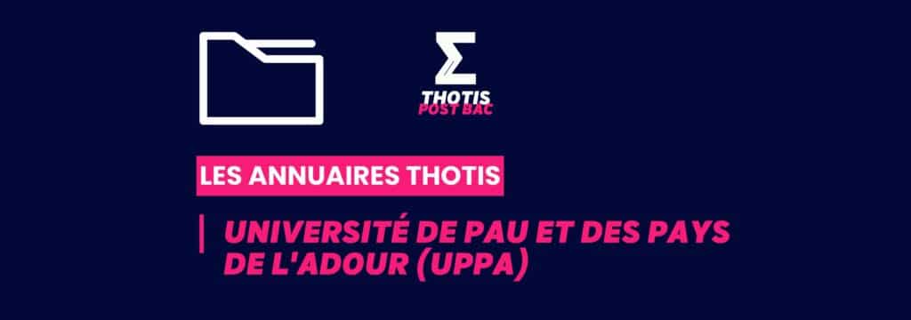 Annuaires Thotis - Université de Pau et des Pays de l'Adour